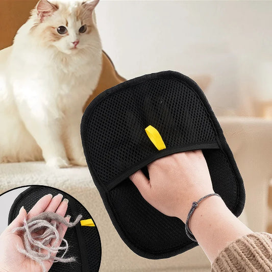 Pet Hair Removal Tool Reusable Static Removal Gloves, Double-Sided Grooming Gloves for Pets Removes Pet Fur Hair for Carpets